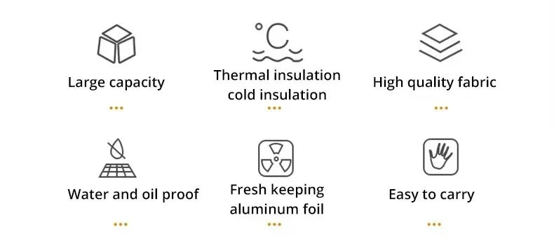 Insulated Lunch Bag Insulation Bento Pack Aluminum Foil Rice Bag Meal Pack Ice Pack Student Bento Lunch Handbag Insulation