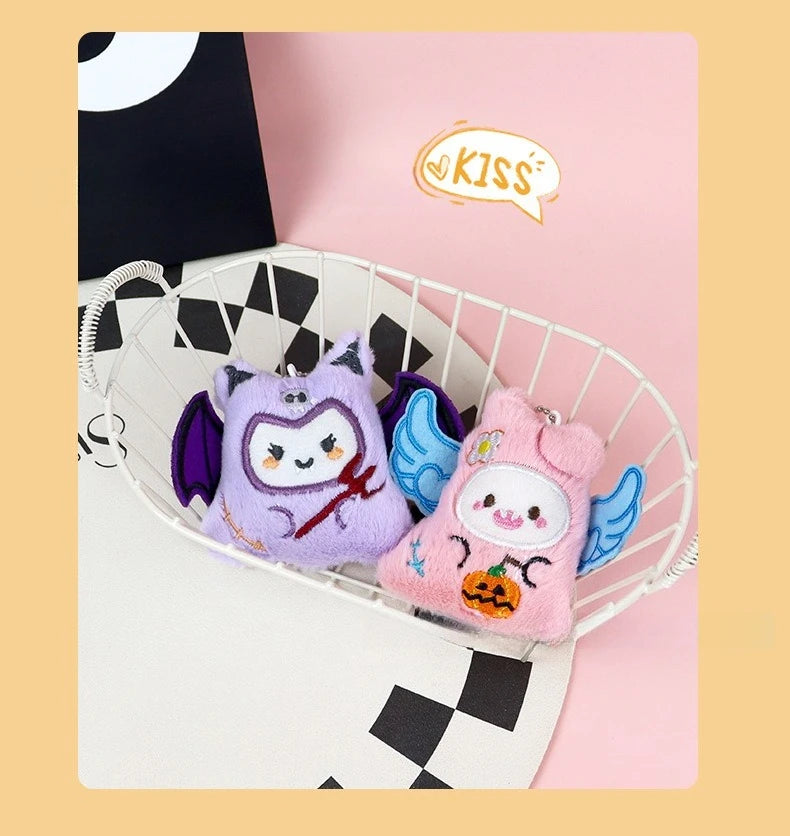 Miniso Halloween decorations Little Demon Sanrio Plush pendant Apiao style Kulomi bag hanging decoration