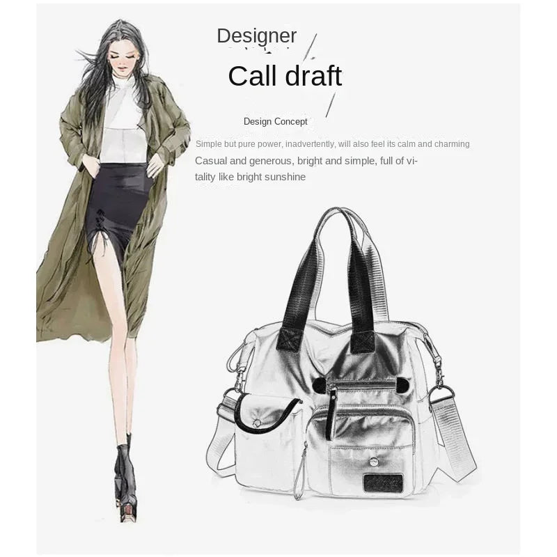 New Women's Casual Fashion Mommy Bag Oxford Handbag Large Capacity Waterproof Travel Bag