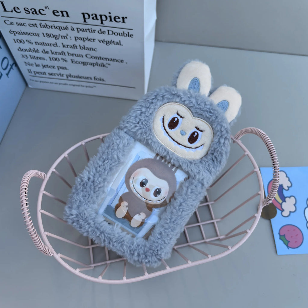 1pc Cartoon Plush Cloth Purse Card Bag Plush Small Wallet Bank Card Storage Bag
