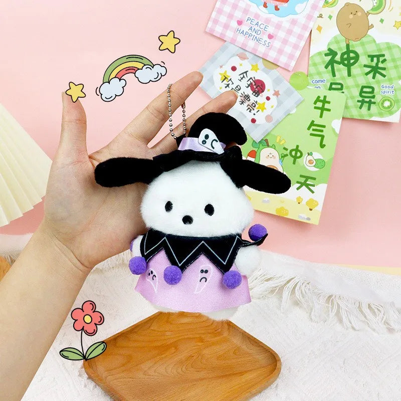 Miniso Halloween decorations Little Demon Sanrio Plush pendant Apiao style Kulomi bag hanging decoration