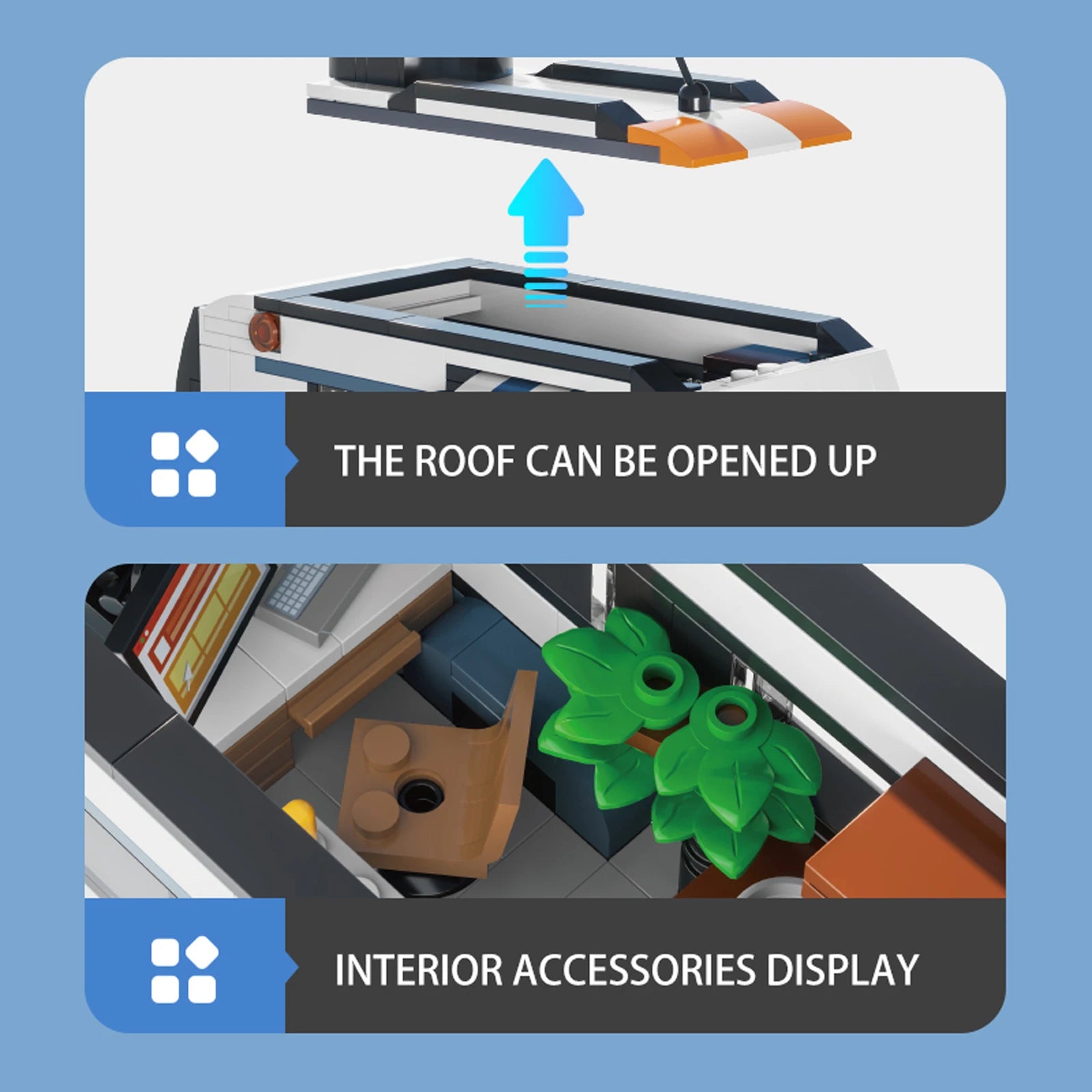 66117 Travel Trailer Model 393pcs Building Block Set SUV Series MOC Bricks Desktop Decoration Kids Toys Gift