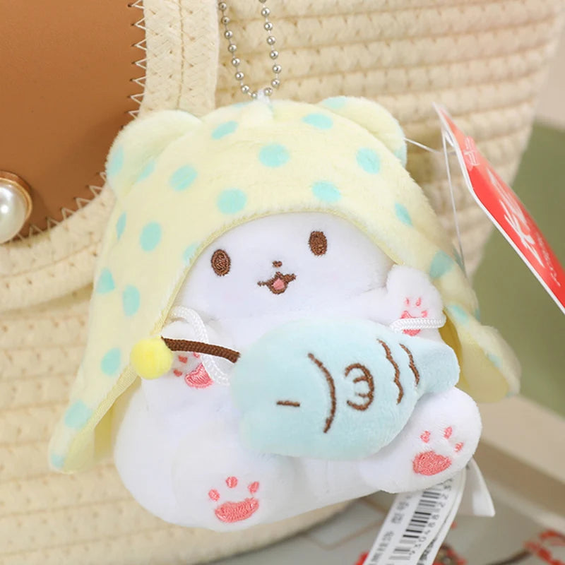 Sanrio Carpet Bear Plush Toy Pendant Kawaii Soft Stuffed Dolls Plush Keychains Home Car Decoration Plush Toys Phone Keyrings