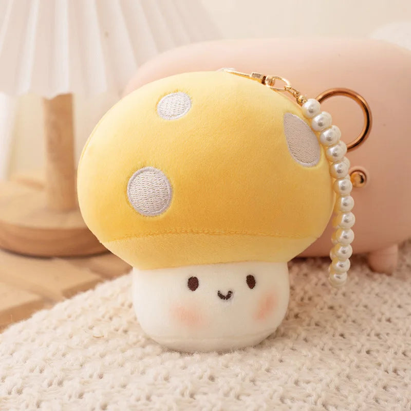 Cute Pendant Small Mushroom Plush Cartoon Doll Bag Hanging Foreign Trade Explosive Mushroom Keychain