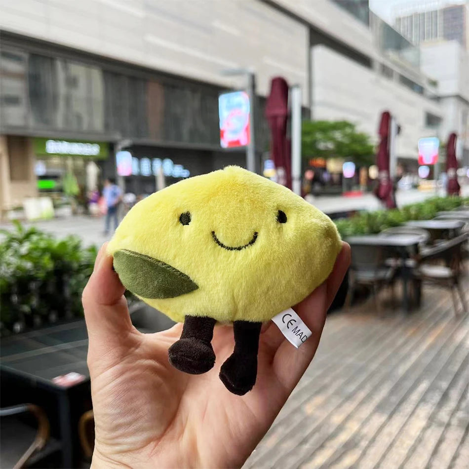 2025 Peach Pear Cherry Plush Doll Smiling Face Fruit Series Home Bedroom Decoration Pet Interactive Toy Birthday Gift