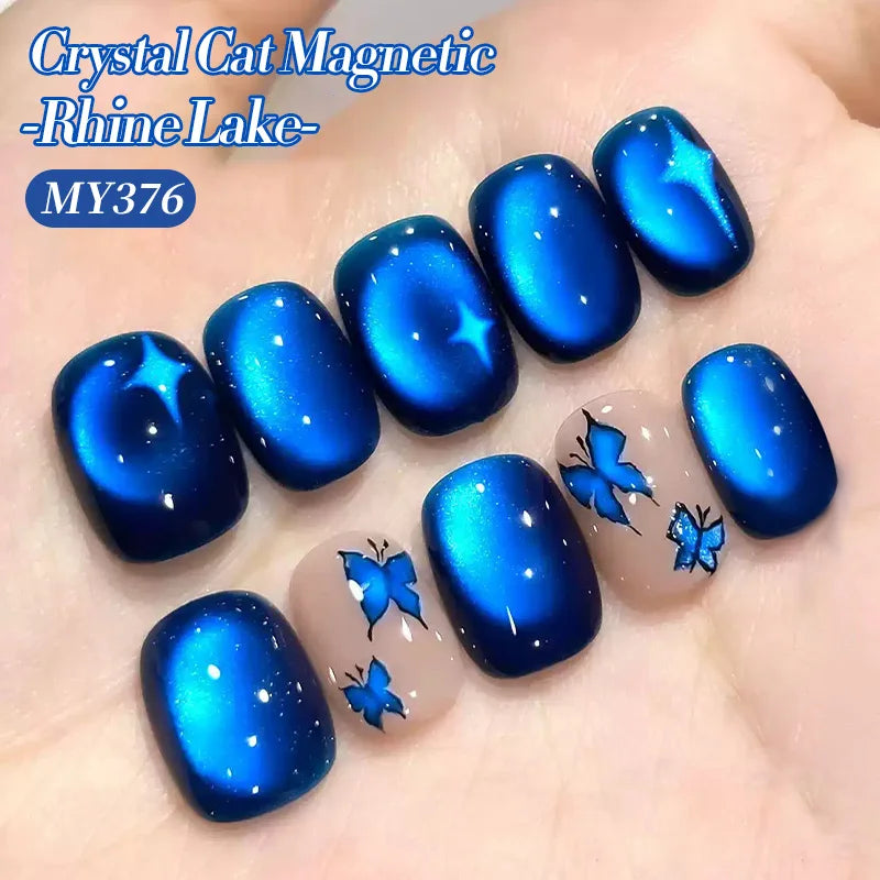 BORN PRETTY HEMA TPO FREE 10ml Rhine Lake Blue Cat Magnetic Gel Polish Semi  Permanent Soak Off UV Gel Nail Art Varnish Manicure