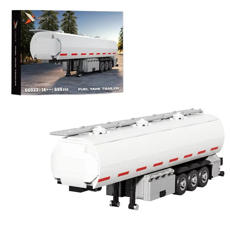 European&American Truck Head Building Blocks MOC Connectable Container Trailer Model Bricks Educational Toys For kids Gifts