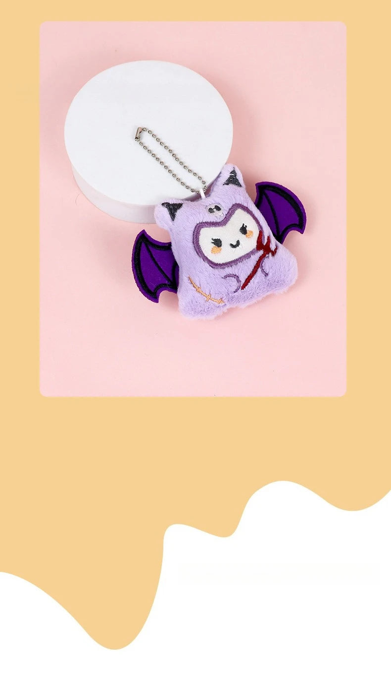 Miniso Halloween decorations Little Demon Sanrio Plush pendant Apiao style Kulomi bag hanging decoration