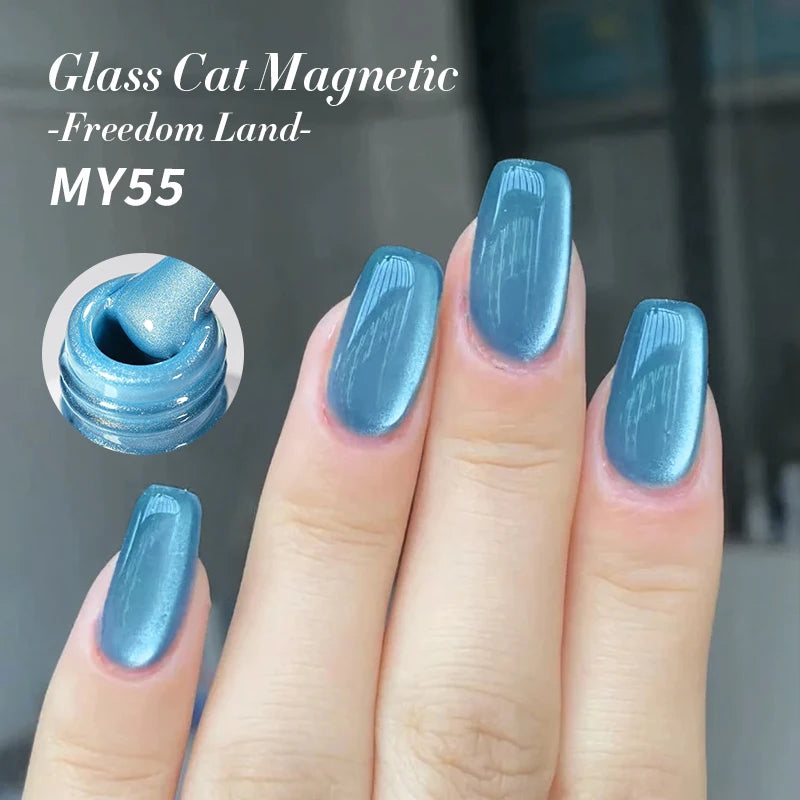 BORN PRETTY 10ml Dark Brown Red Glass Bead Cat Magnetic Gel Nail Polish Semi Permanent Soak Off UV LED Varnish Nail Art Salon