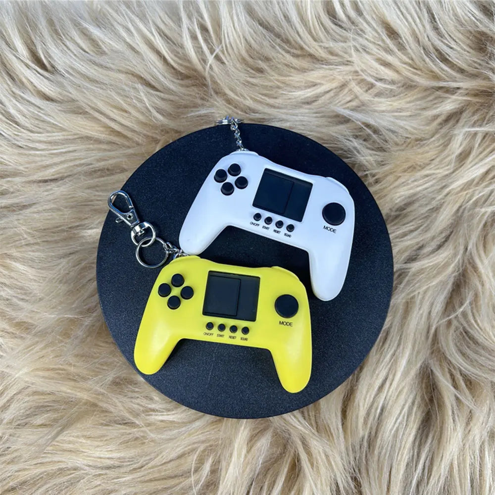 GAMINJA GC61 Mini Handheld Game Players Machine Pocket Game Console Built in Retro Games Use for Key Chain Ring Holder