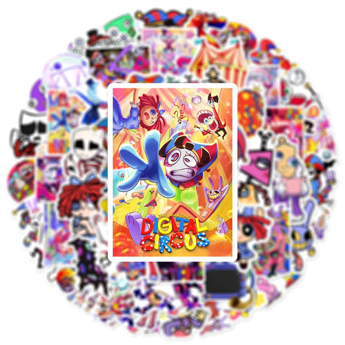 10/30/60PCS Amazing Digital Circus Stickers Game Sticker For Laptop Phone Case Skateboard Suitcase Waterproof Decals Kids Gift