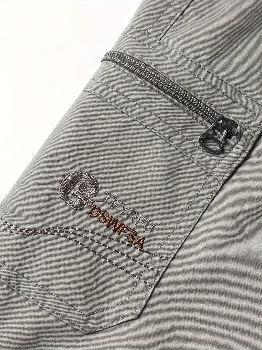 Cotton Cargo Shorts Men's Lightweight Breathable Solid Color Drawstring Waist with Zipper Pockets Casual Summer Short Pants