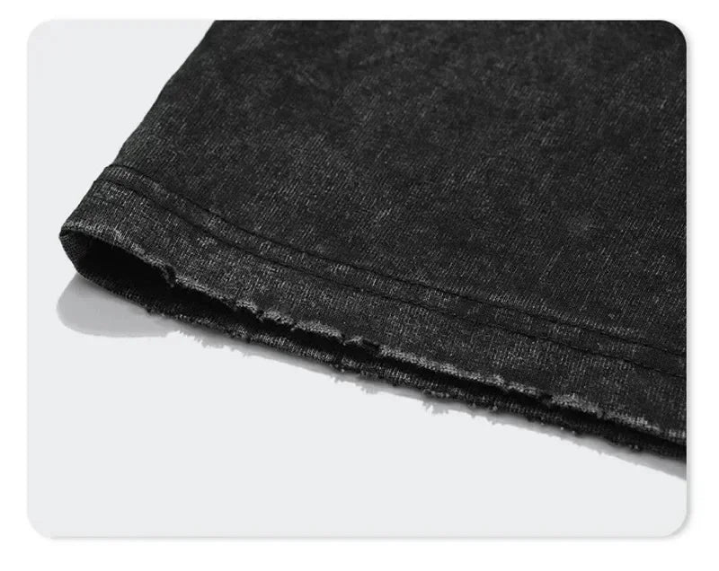 Anime Demon Slayer Shinazugawa Sanemi Cool Printed T-shirt Women Tshirts Vintage Washed Cotton Tee Harajuku Gothic Men T Shirt