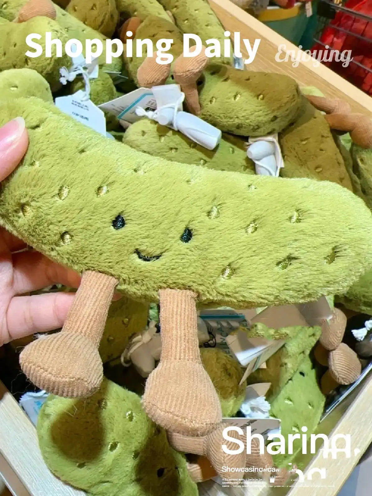 2025 Soft Plush Pickled Cucumber Toys Kawaii Cartoon Dolls Children'S Room Decoration Cushions Pillows Gifts Plush Toy With Legs