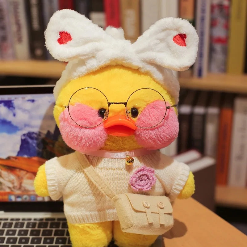 30cm Kawaii Lalafanfan Duck Plush Toy Cartoon Lalafanfan Duck Doll Soft Stuffed Animal Plushie Birthday Gifts For Girl Children