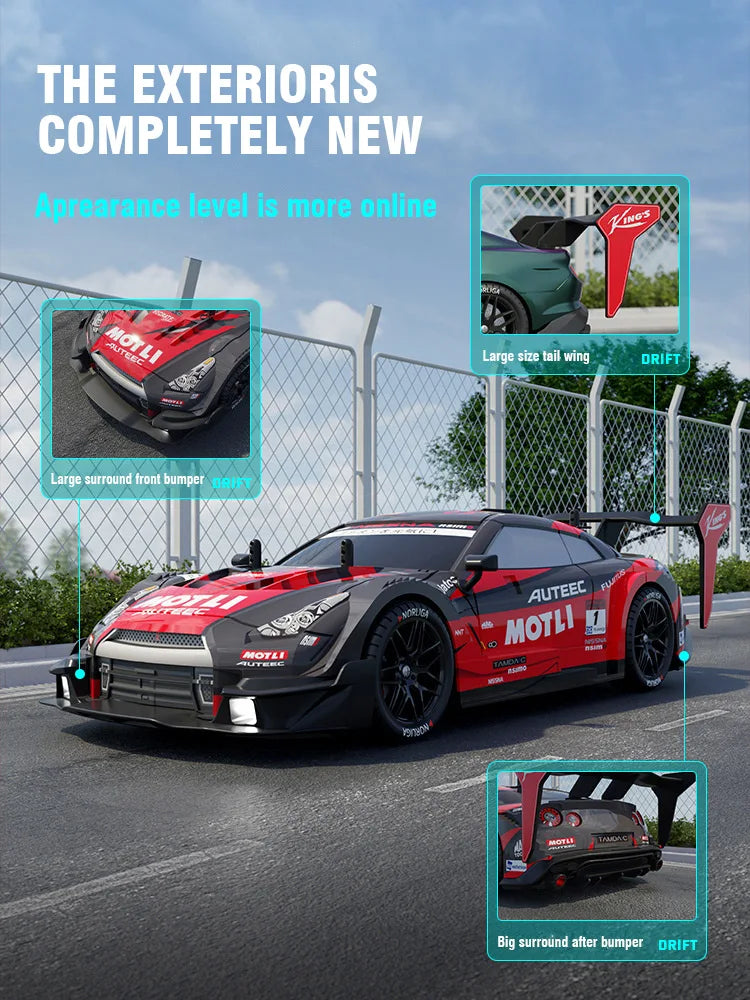 1/14 Large Remote Control Drift Car 2.4G 50km/h High Speed Electric RC Racing Supercar Toys for Boys Children's Birthday Gift