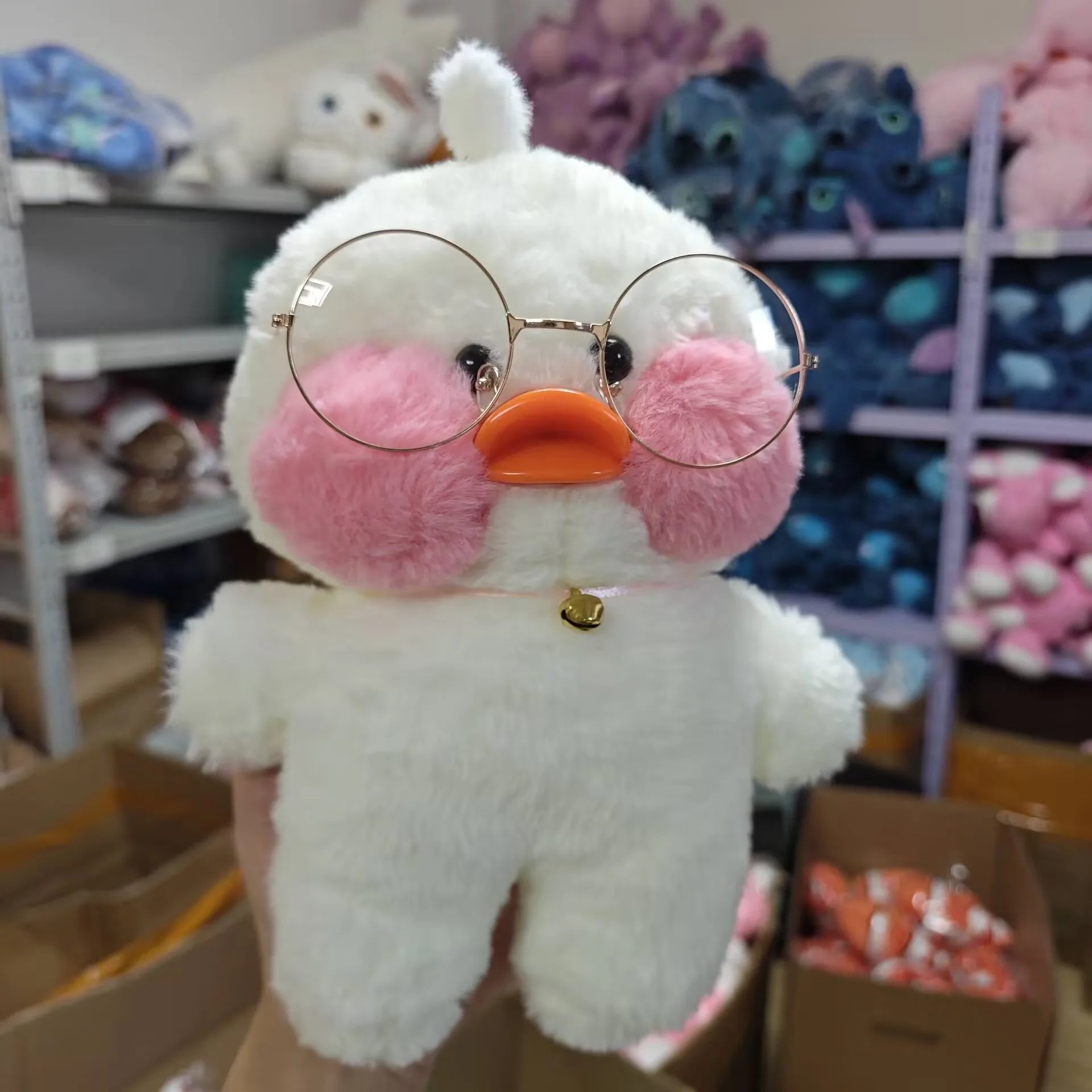 30cm Kawaii Lalafanfan Duck Plush Doll Lalafanfan Duck Plush Toy Soft Stuffed Animal Doll Room Decor Girls Birthday Xmas Gifts