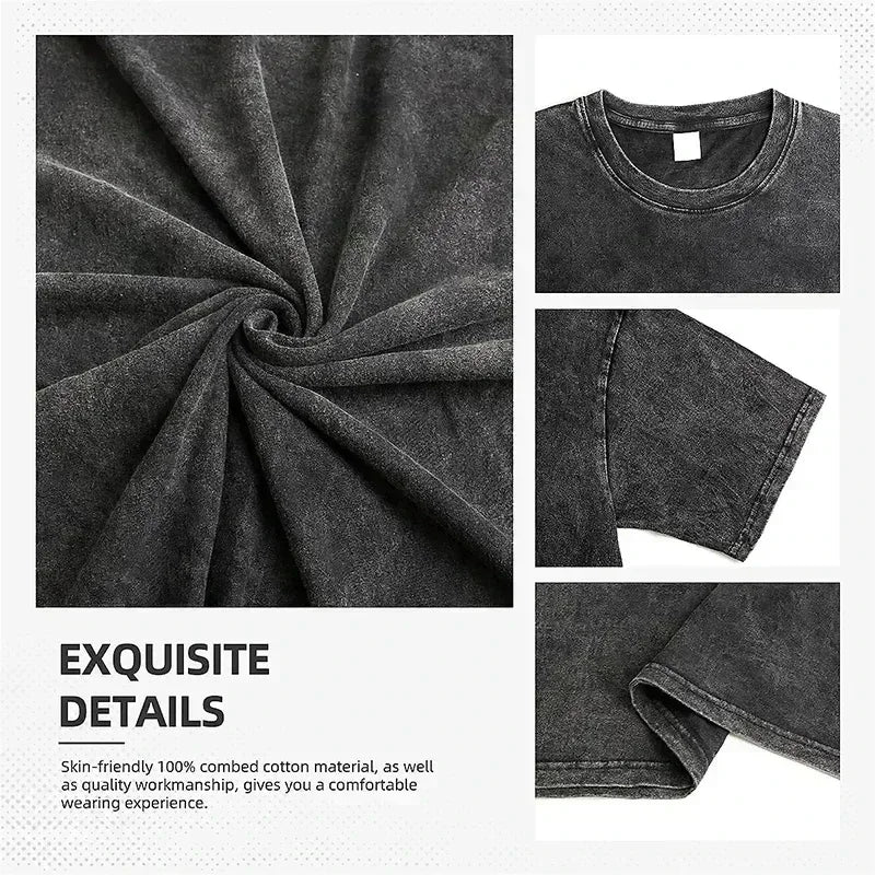 Summer New Demon Slayer Anime Tokitou Muichirou Peripheral Washed T-shirt Men and Women Loose Casual Harajuku Short Sleeved Top