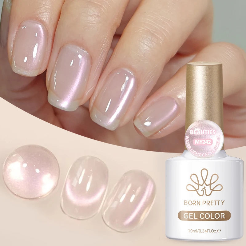 BORN PRETTY 10ml Auroras Glitter Cat Magnetic Gel Nail Polish Jelly Glass Bead Semi Permanent Soak Off UV LED Varnish Manicure
