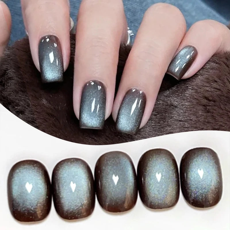 BORN PRETTY 1 Bottle Mint Chocolate Cat Magnetic Gel Polish 10ml Glass Bead Effect Transparent Soak Off UV LED Nail Art Varnish