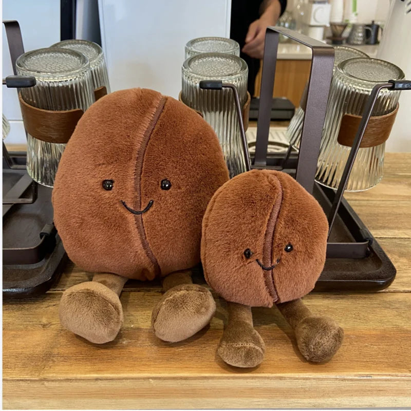Jellycat Fashion Cute Coffee Bean Doll Stuffed Anime Coffee Food Plush Toy Cartoon Soft Plushies Home Table Decorations