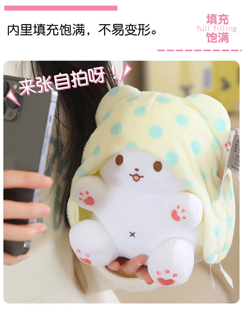 Anime Sanrio Kuromi New Kawaii Cute Marumofubiyori Blanket Bear Stuffed Plush Toys Plushies Birthday Party Gifts For Kids Girls