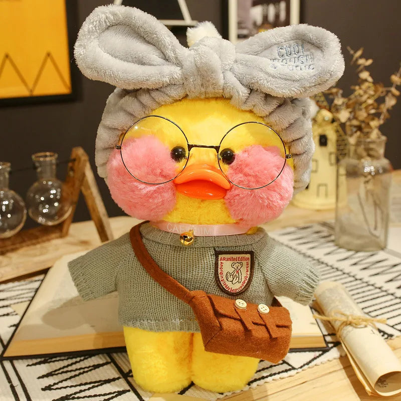 30cm Kawaii Lalafanfan Duck Plush Toy Cartoon Lalafanfan Duck Doll Soft Stuffed Animal Plushie Birthday Gifts For Girl Children
