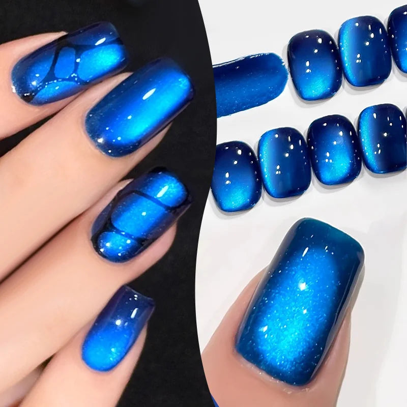 BORN PRETTY HEMA TPO FREE 10ml Rhine Lake Blue Cat Magnetic Gel Polish Semi  Permanent Soak Off UV Gel Nail Art Varnish Manicure