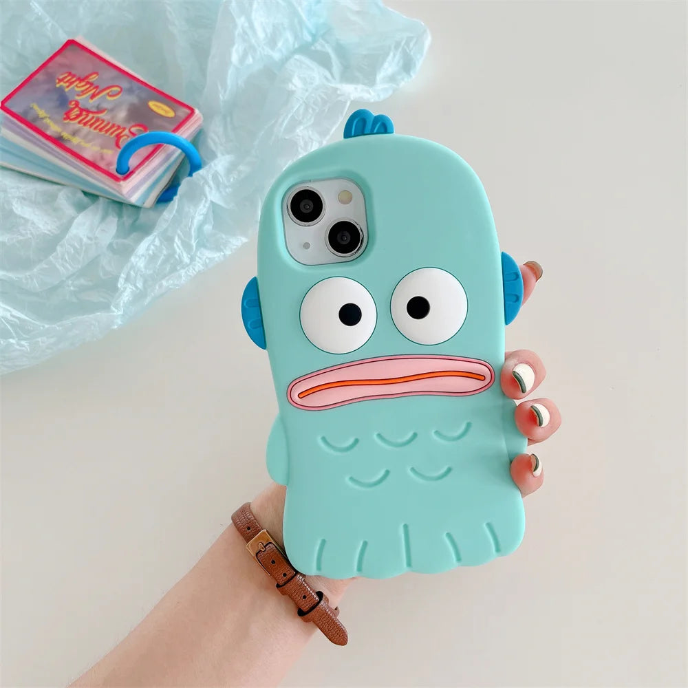 Kawaii Sanrio Phone Case for Iphone 16 14 15 13 12 11 Pro Max Xr X Xs 6 6S 7 8 Plus SE2 Cartoon Fully Cover Silicone Soft Shell