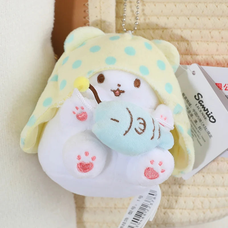 Sanrio Carpet Bear Plush Toy Pendant Kawaii Soft Stuffed Dolls Plush Keychains Home Car Decoration Plush Toys Phone Keyrings