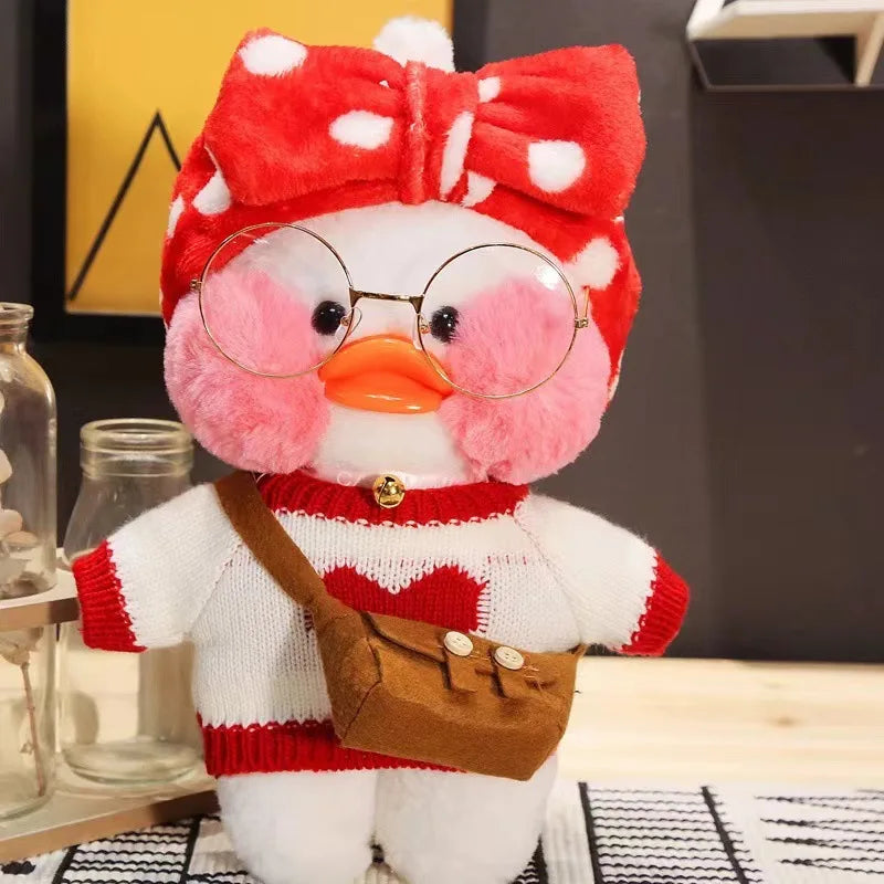 30cm Kawaii Lalafanfan Duck Plush Toy Cartoon Lalafanfan Duck Doll Soft Stuffed Animal Plushie Birthday Gifts For Girl Children