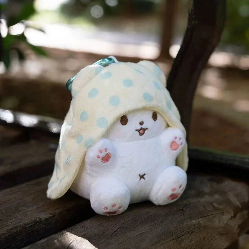 Marumofubiyori Plush Keychain Clip Moppu Bear Kawaii Cute Bag Keychains Mascot Keyring Keyholder Girls Toys