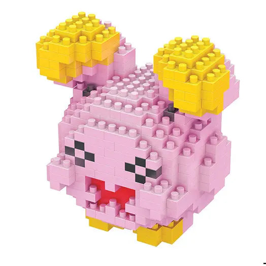 DIY Pokemon Blocks Small Cartoon Mini Building Block Pikachu Charizard Eevee Mewtwo Anime Assemble Action Model Dolls Toys