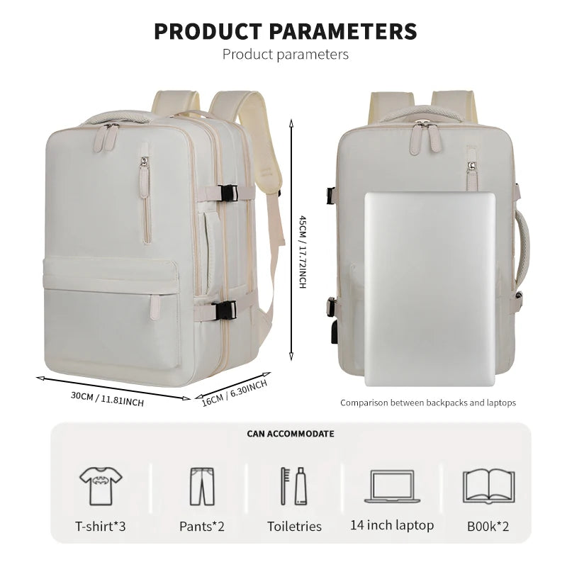 New Airplane-Specific Backpack, Boarding Hand Luggage Backpack, Airplane Travel Laptop Backpack, Student Backpack, Unisex Backpack, Short-Distance Business Trip