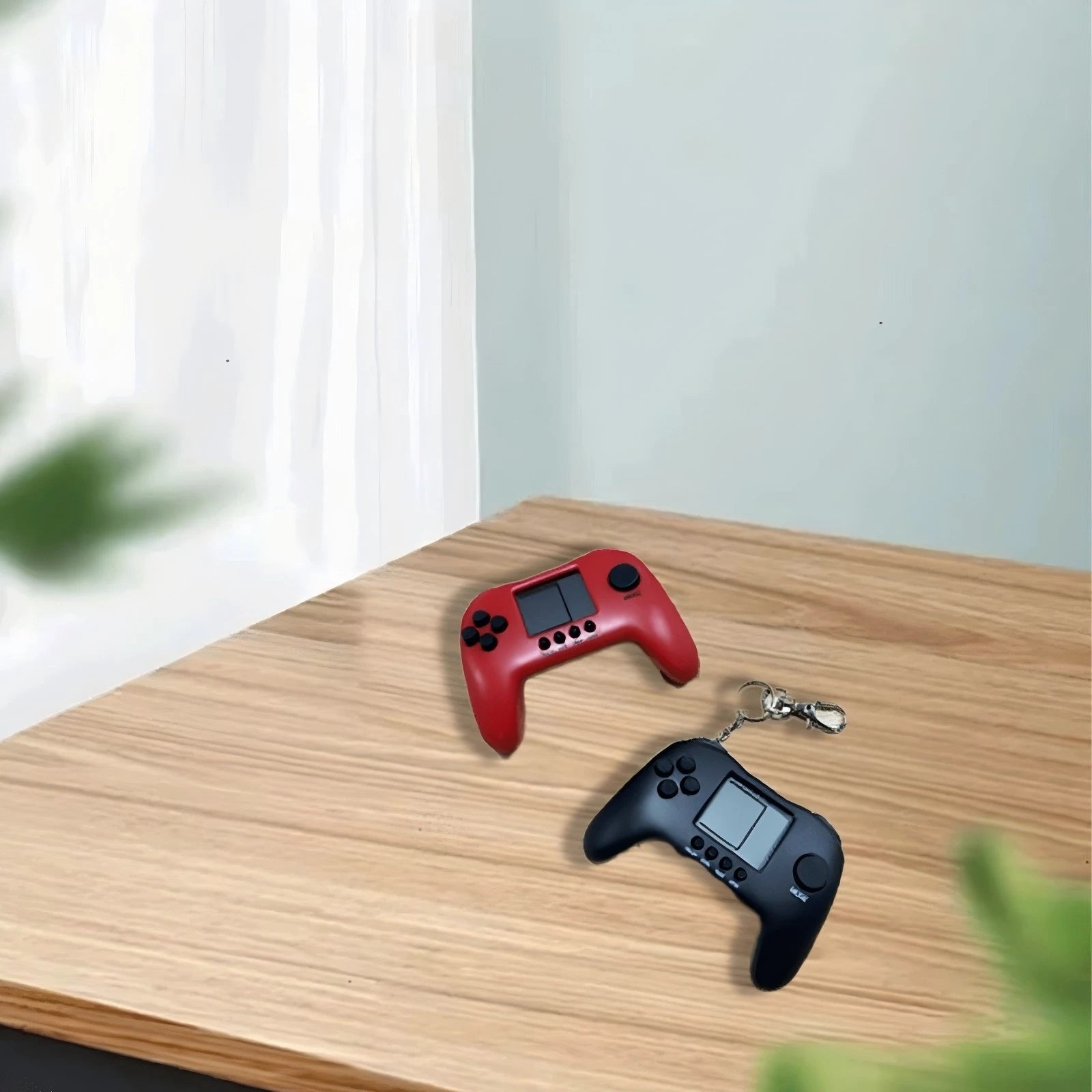GAMINJA GC61 Mini Handheld Game Players Machine Pocket Game Console Built in Retro Games Use for Key Chain Ring Holder
