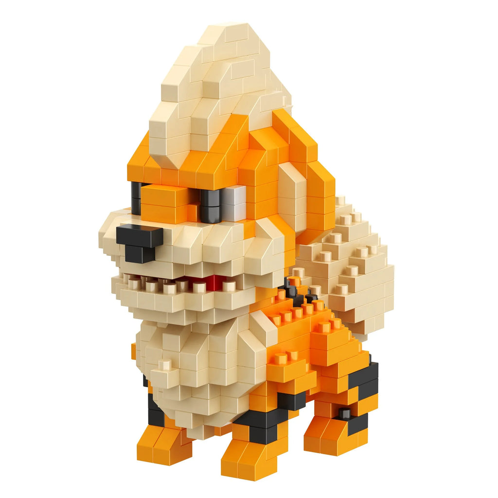 DIY Pokemon Blocks Small Cartoon Mini Building Block Pikachu Charizard Eevee Mewtwo Anime Assemble Action Model Dolls Toys