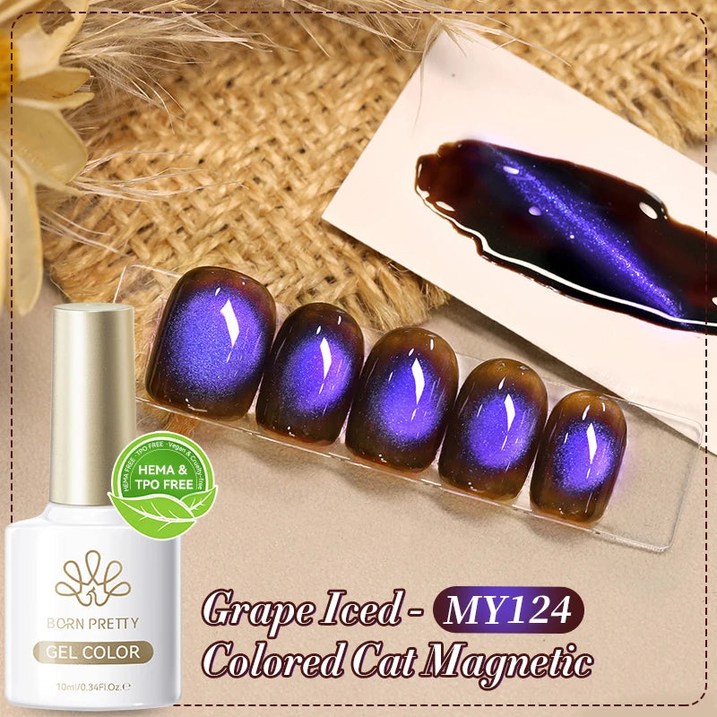 BORN PRETTY HEMA TPO FREE 10ml Rhine Lake Blue Cat Magnetic Gel Polish Semi  Permanent Soak Off UV Gel Nail Art Varnish Manicure