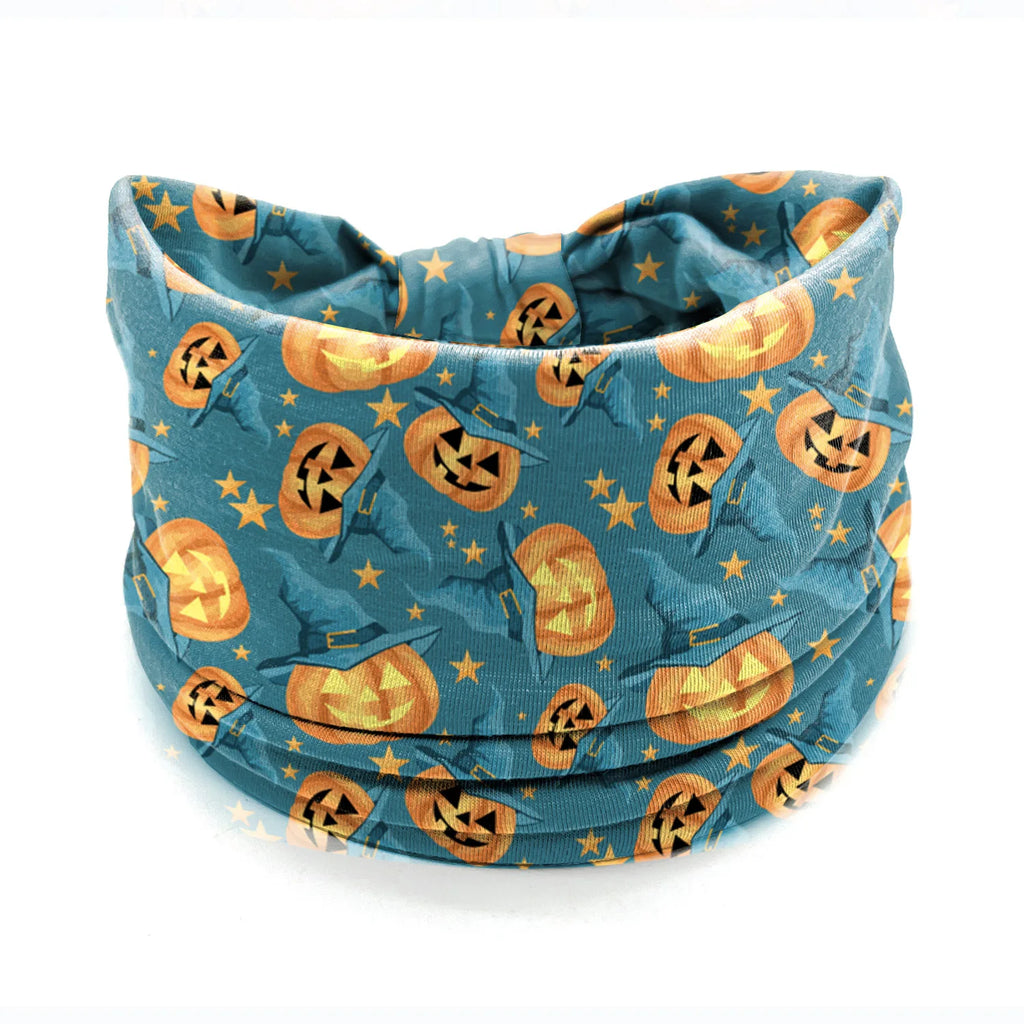 Halloween Headbands For Women Wide Turban Dress Up Costume Headwraps Pumpkin Spider Web Bad Skeleton Hair Band