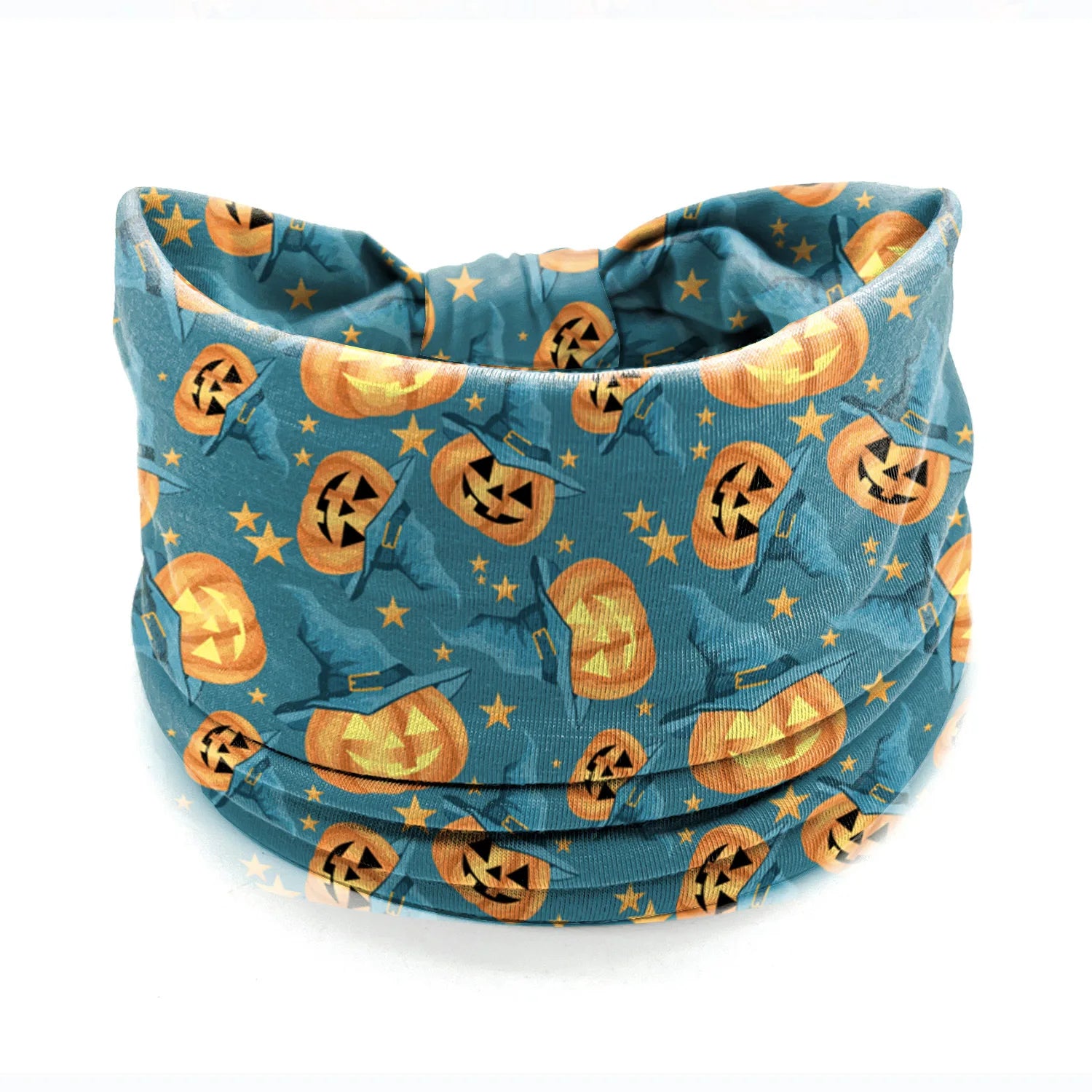 Halloween Headbands For Women Wide Turban Dress Up Costume Headwraps Pumpkin Spider Web Bad Skeleton Hair Band