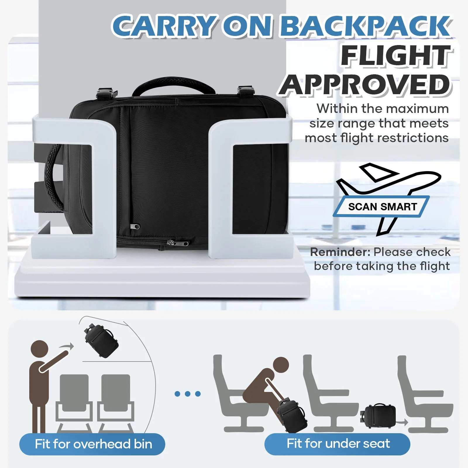 Men 15.6 inch Laptop Bag Cabin Airplane Travel Backpack 40x30x20, Hand Luggage Cabin Backpack Wizzair 40x30x20, College Backpack