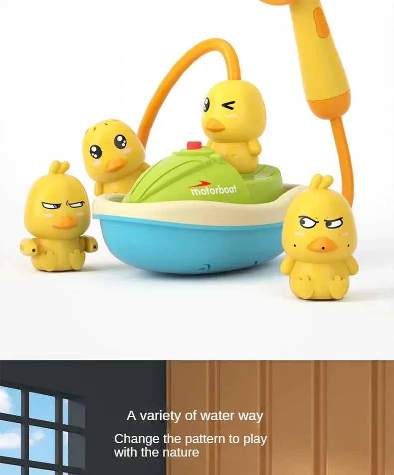 Cute Duck Electric Water Spray Bathroom Bathing Toys Baby Bath Toys Kids Bath And Shower Bathtubs Interactive Boy Girl Gifts Hot