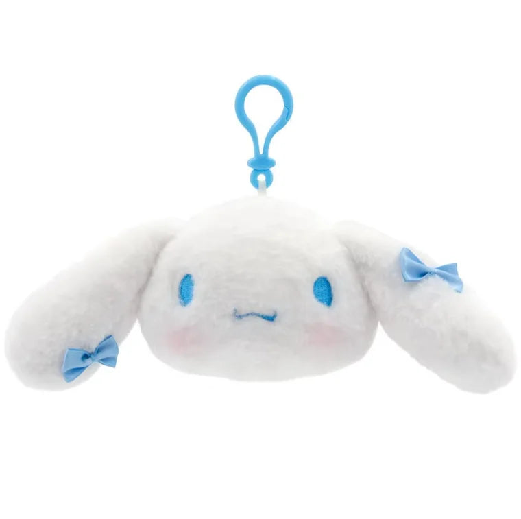 Genuine Sanrio Marumofubiyori Bear Cinnamoroll Plush Toys Keychain Kawaii Small Pendant Keyring Kids Stuffed Toys Birthday Gifts