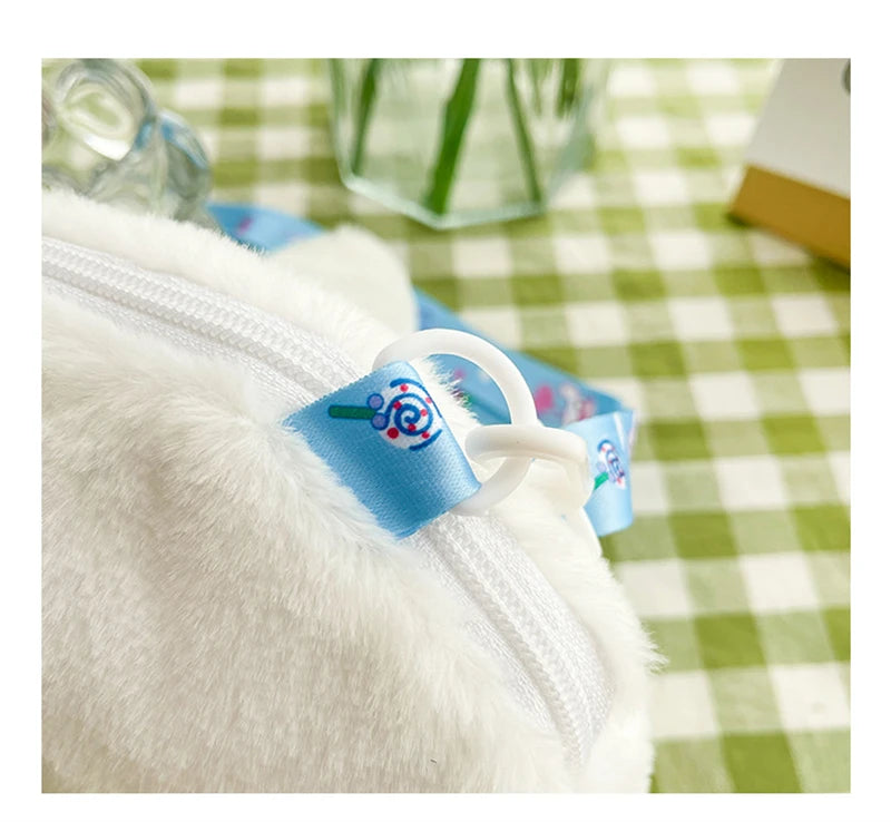 Sanrio Children Stuffed Messenger Bag Cute Cartoon Kuromi Hello Kitty Cinnamoroll Stuffed Single Shoulder Bags Messenger Bags