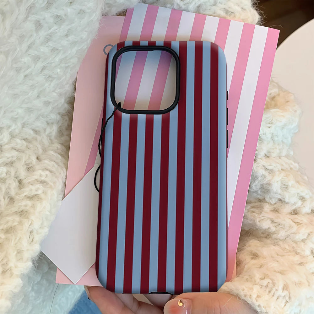 Bold Stripe IPhone17 Must-Haves Phone Case for IPhone 17 16 15 14 13 12 11 Pro Max Plus Double-layer Back Cover
