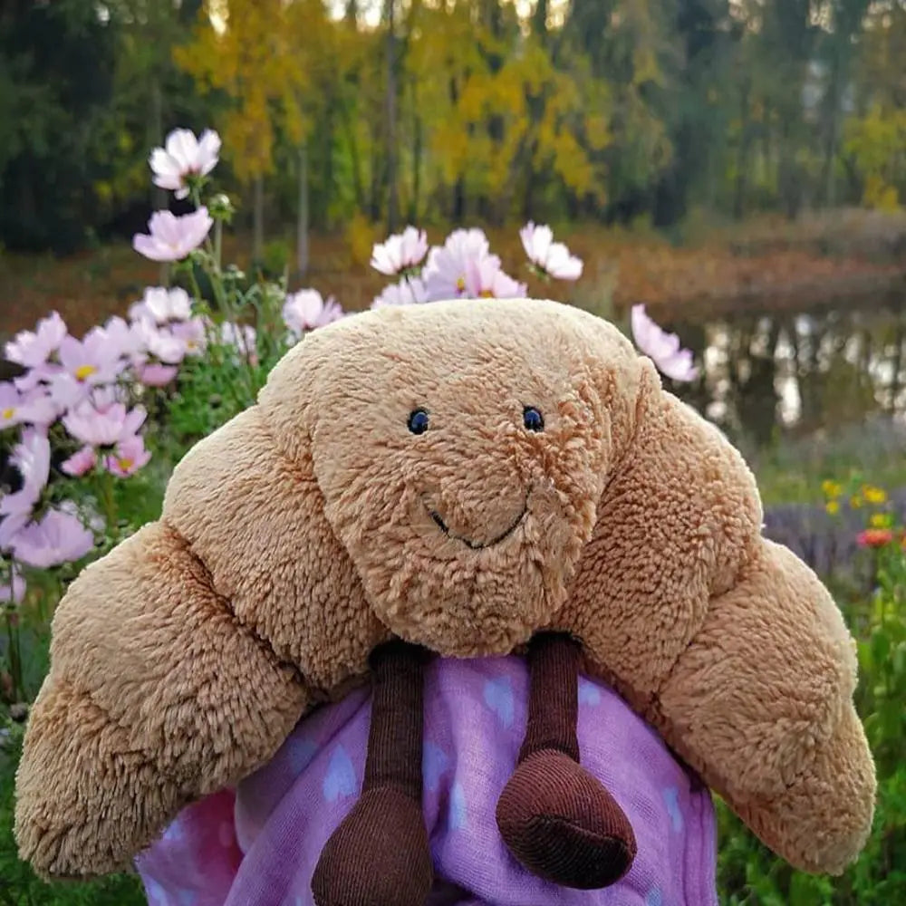 Rag Doll Toy Sofa Decoration Stuffed Animals Croissant Plush Smile Bread Pillow Plush Toys Smile Croissant Bread Pillow