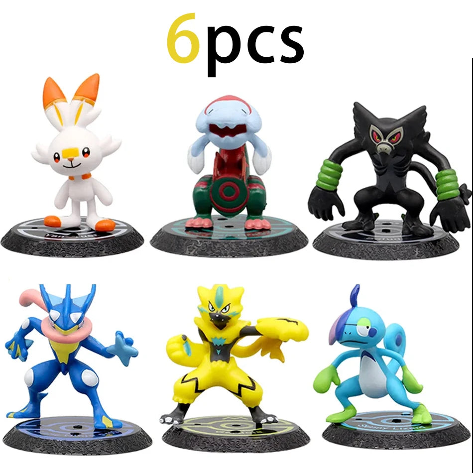 Pokemon 6 unids/set figura de Anime Pikachu 6-7cm figura Charizard Blastoise Squirtle Bulbasaur modelo de figuras de acción jugu