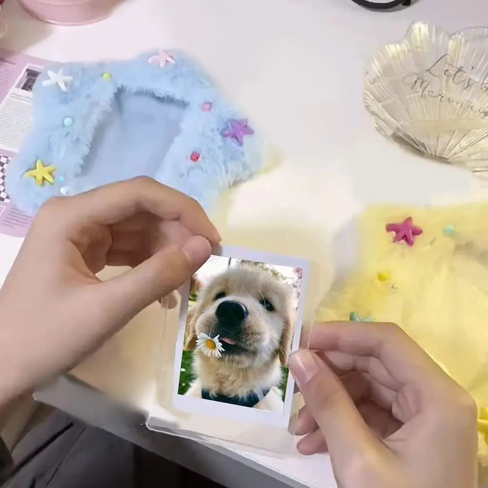 Cartoon Cute Plush Photocard Case Cartoon Bag Keychain Fox Photocard Case Student Card Holder Idol Photos Protective Cover