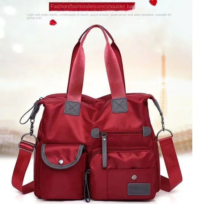 New Women's Casual Fashion Mommy Bag Oxford Handbag Large Capacity Waterproof Travel Bag