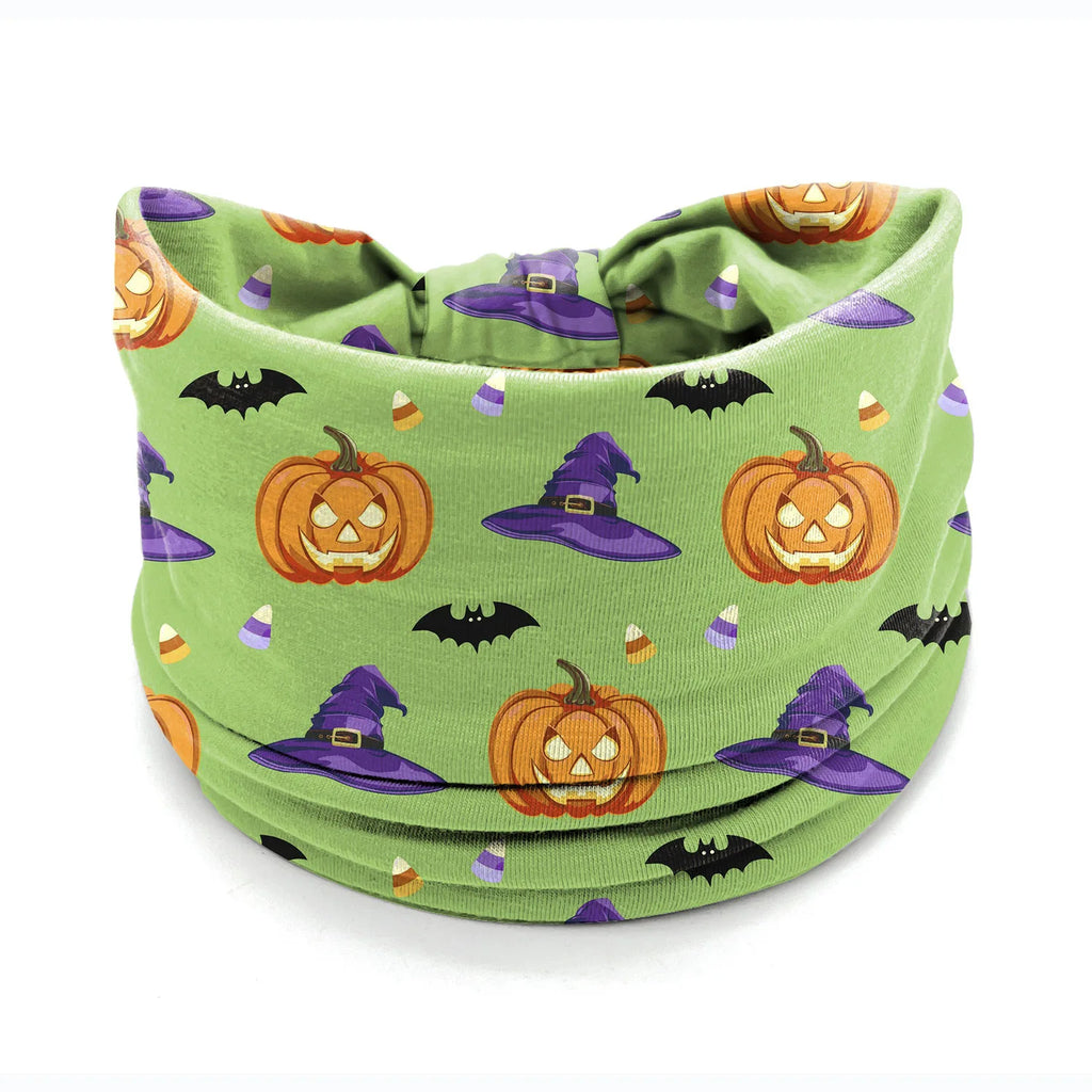 Halloween Headbands For Women Wide Turban Dress Up Costume Headwraps Pumpkin Spider Web Bad Skeleton Hair Band