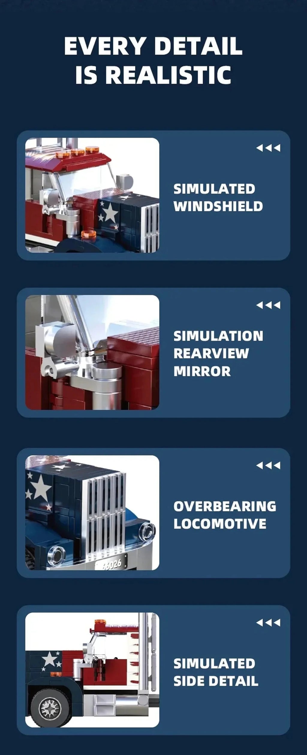 European&American Truck Head Building Blocks MOC Connectable Container Trailer Model Bricks Educational Toys For kids Gifts